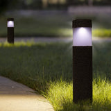 Solar Stone Pillar White LED Lights Outdoor Garden Lamp_3