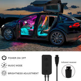 USB/Car Plug Remote Controlled Car Interior LED Strip Light_1