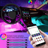 USB/Car Plug Remote Controlled Car Interior LED Strip Light_4