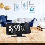 LED Big Screen Mirror Alarm Clock with Projection Display- USB Plugged in_11