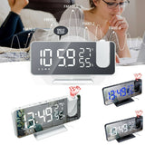 LED Big Screen Mirror Alarm Clock with Projection Display- USB Plugged in_13