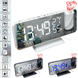 LED Big Screen Mirror Alarm Clock with Projection Display- USB Plugged in_14