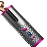 USB Rechargeable Auto-Rotating Ceramic Portable Hair Curling Iron_4