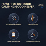 USB Rechargeable Ultra-Bright LED Outdoor Lamp and Flashlight_4