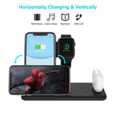 USB Interface 4-in-1 15W Qi Fast Wireless Charger Stand_8