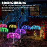 Solar Powered Fiber Optic Outdoor Decorative Fireworks Lights_4