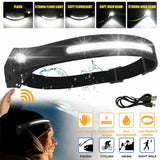 USB Rechargeable 4 Lighting Modes COB Light Head Lamp_12