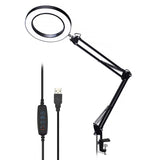 USB Interface Eye Protection LED Desk Magnifying Clip-on Lamp_1