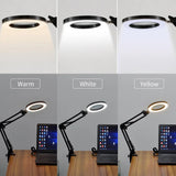 USB Interface Eye Protection LED Desk Magnifying Clip-on Lamp_12
