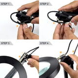 USB Interface Eye Protection LED Desk Magnifying Clip-on Lamp_4