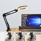 USB Interface Eye Protection LED Desk Magnifying Clip-on Lamp_5