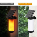 Solar Powered Flame Wall Light Outdoor Garden Landscape Lamp_13