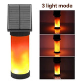 Solar Powered Flame Wall Light Outdoor Garden Landscape Lamp_1