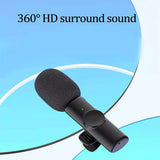 Rechargeable Wireless Mini Plugged-in Microphone Lapel with Clip_9