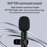 Rechargeable Wireless Mini Plugged-in Microphone Lapel with Clip_10