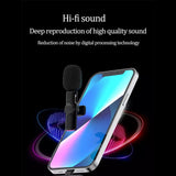Rechargeable Wireless Mini Plugged-in Microphone Lapel with Clip_5