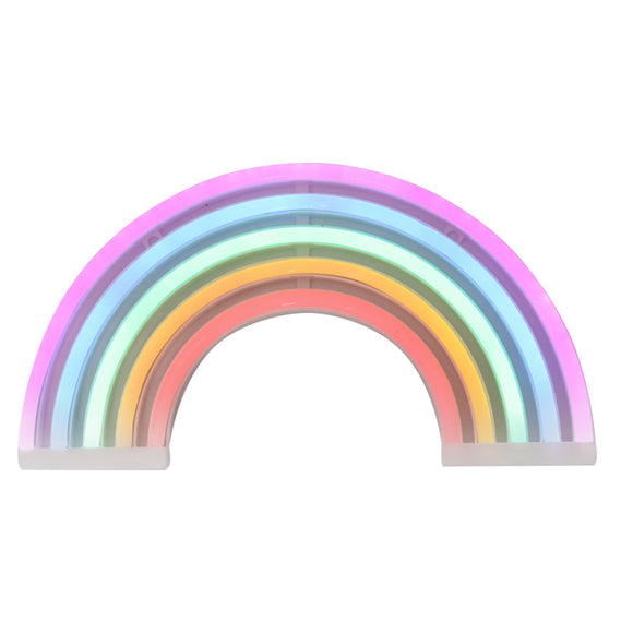 Dual Powered Neon Rainbow LED Lamp Signage Wall Decor_0