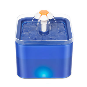 USB Charging 2L Pet Drinking Water Fountain with LED Lights_0