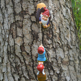 Wall Climbing Garden Gnome Resin Ornaments Grass Decoration_6