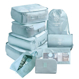 9 PCs Premium Travel Organizer Storage Bags_0