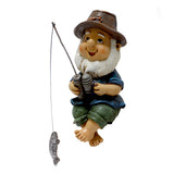 Full Colored Garden Resin Fishing Decorative Garden Gnome_2