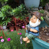 Full Colored Garden Resin Fishing Decorative Garden Gnome_5