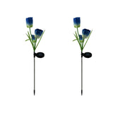 Solar Powered Tulip Flower Outdoor Garden Decoration_1