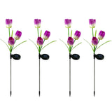 Solar Powered Tulip Flower Outdoor Garden Decoration_5