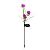 Solar Powered Tulip Flower Outdoor Garden Decoration_3