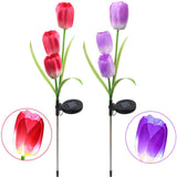 Solar Powered Tulip Flower Outdoor Garden Decoration_23