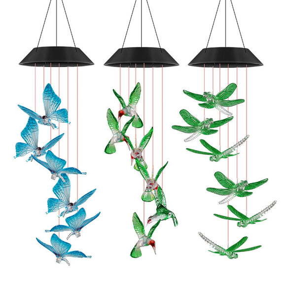 Solar Powered Outdoor Garden Decorative Wind Chime_0