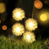 Solar Powered LED Dandelion Flower Pompom Lights_7