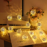 10/20/40 LED Mirror Ball Fairy String Disco Lights-Battery Operated_9