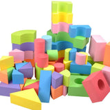 54 Pcs Soft Colorful Foam Building Blocks for Kids Playing Indoor Outdoor_9