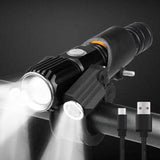 LED Three Lamp Head Portable Flash Light-USB Rechargeable_4