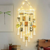 Hanging Photo Display Macramé with Light Wall Décor - Battery Powered_7