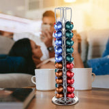 360° Rotating 40 Capsules Coffee Pod Holder Tower Stand Rack_6