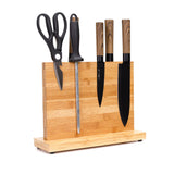 Bamboo Magnetic Kitchen Knife Rack Cutlery Storage Holder Block_4