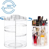 360° Rotating Acrylic Makeup Organizer Clear Cosmetics Holder_4