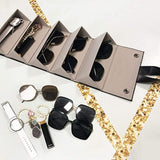 Foldable Sunglasses Organizer Case with 5 Slots Travel Glasses Box_15