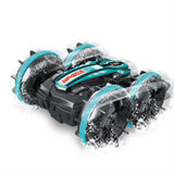 2.4GHz Dual RC Amphibious Stunt Car & Watch Gesture Sensor RC Boat Toy - USB Rechargeable_1