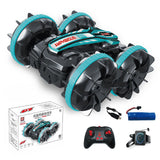 2.4GHz Dual RC Amphibious Stunt Car & Watch Gesture Sensor RC Boat Toy - USB Rechargeable_2