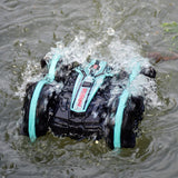 2.4GHz Dual RC Amphibious Stunt Car & Watch Gesture Sensor RC Boat Toy - USB Rechargeable_11