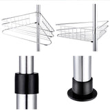 Adjustable 110 1/4corner shelf Utility Storage Shelves for Kitchen, Living Room, Bathroom（with metal shelf）_1