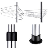 Adjustable 110 1/4corner shelf Utility Storage Shelves for Kitchen, Living Room, Bathroom（with metal shelf）_1