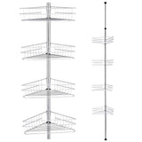 Adjustable 110 1/4corner shelf Utility Storage Shelves for Kitchen, Living Room, Bathroom（with metal shelf）_0
