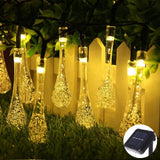 Solar 50 LED Water Drop Bulbs Garden LampsString Light Fairy Light_7