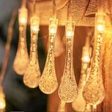 Solar 50 LED Water Drop Bulbs Garden LampsString Light Fairy Light_2