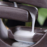 Round Ceramic Backflow Waterfall Incense Burner Smoke Censer_12