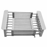 Over the Sink Stainless Steel Dish Drying Rack Kitchen Organizer_1